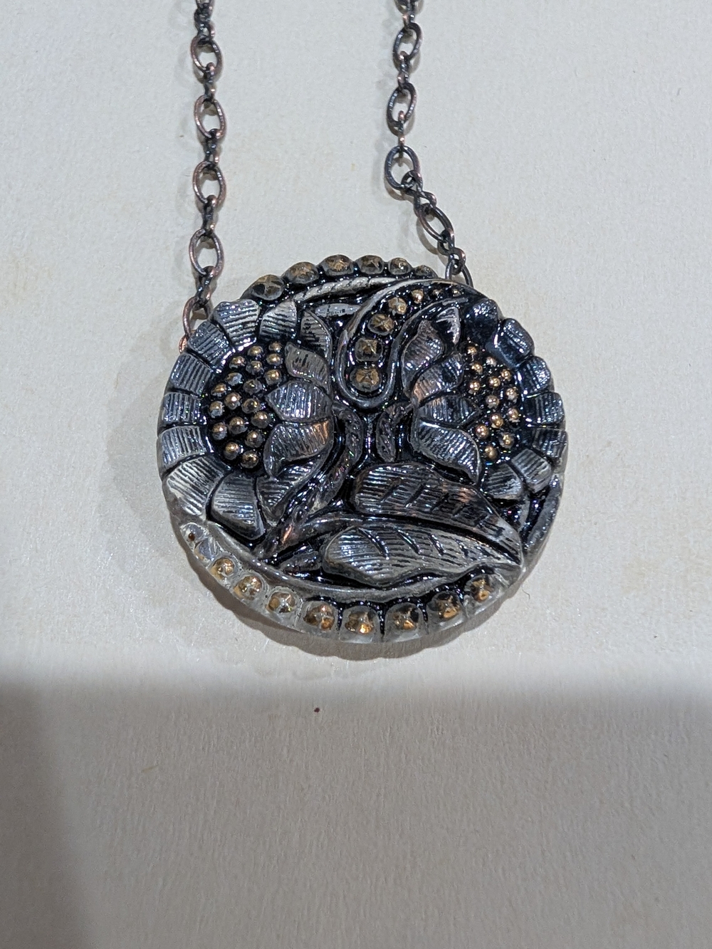 Two-Faced Reversible Victorian Revival Pendant Necklace